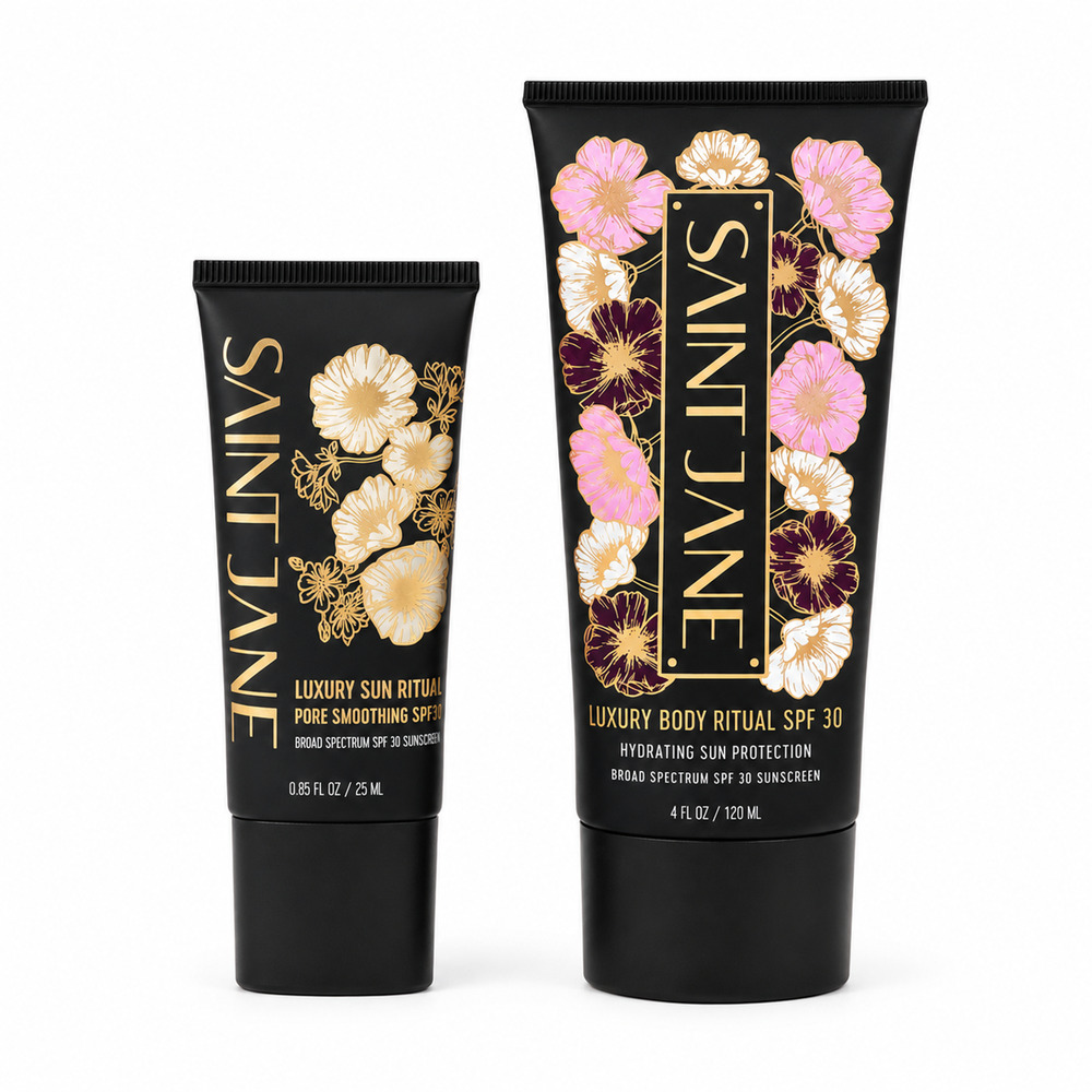 Saint Jane Luxury Sun Ritual Face + Body Mineral Sunscreen SPF 30 Duo